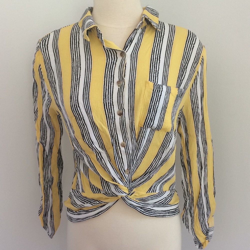Self Esteem long sleeve striped top